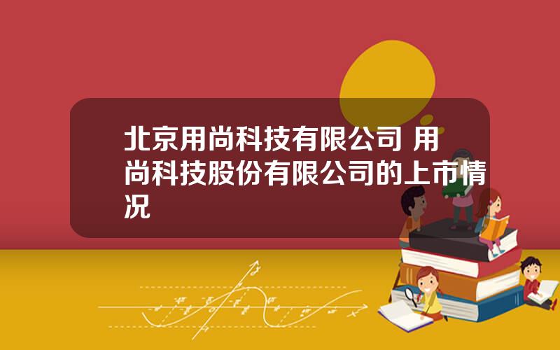 北京用尚科技有限公司 用尚科技股份有限公司的上市情况